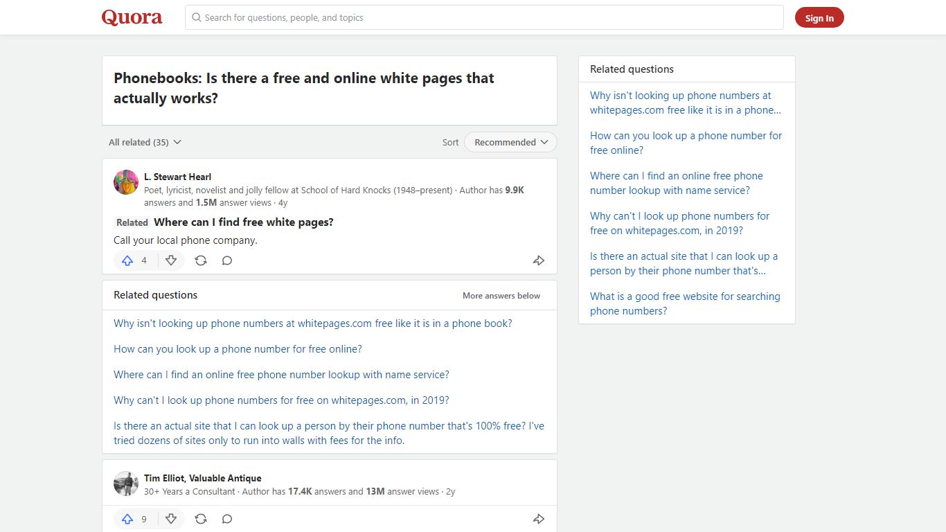 Phonebooks: Is there a free and online white pages that ... - Quora